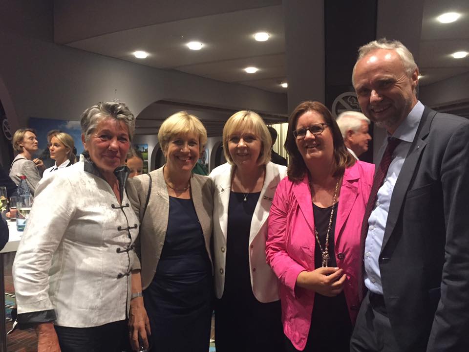 Walburga Benninghaus MdL, Elisabeth Müller-Witt MdL, Ministerpräsidentin Hannelore Kraft, Kerstin Griese MdB und Manfred Krick MdL nach dem Festakt zum Landesjubiläum