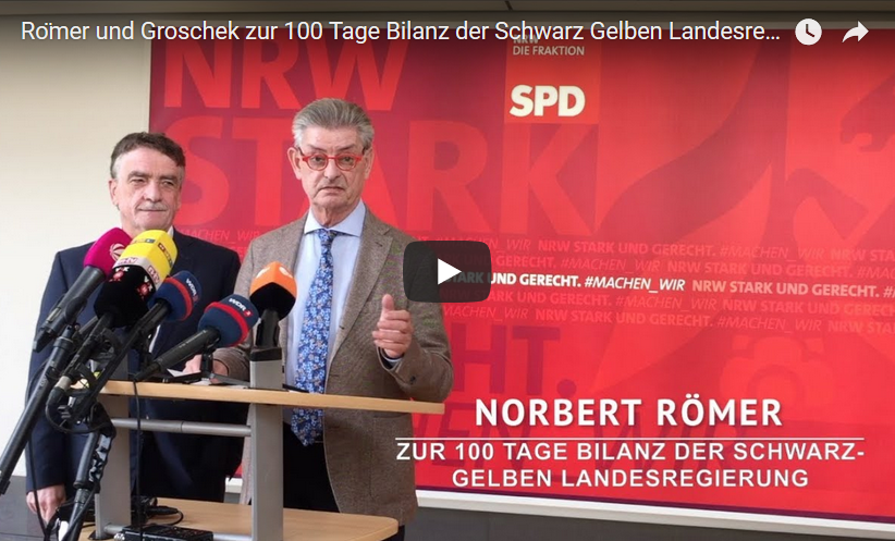 "Wortbrüchig, selbstgerecht und ungerecht" - Norbert Römer & Mike Groschek im Pressestatement
