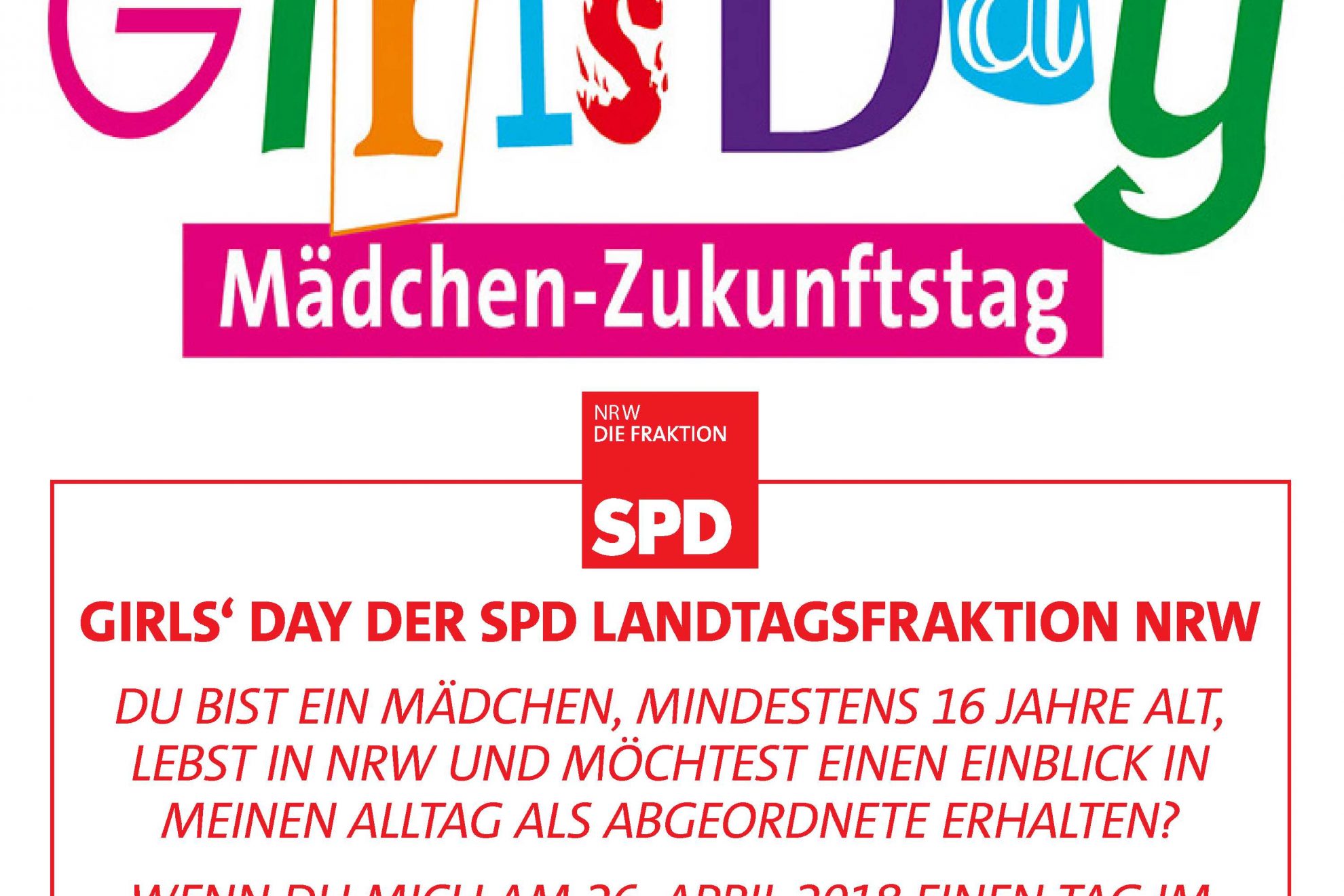 GirlsDay 2018, Girls Day, SPD-Fraktion, SPD, SPD-Landtagsfrkation